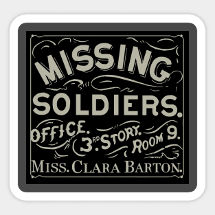 Missing Soldiers Gray Sticker